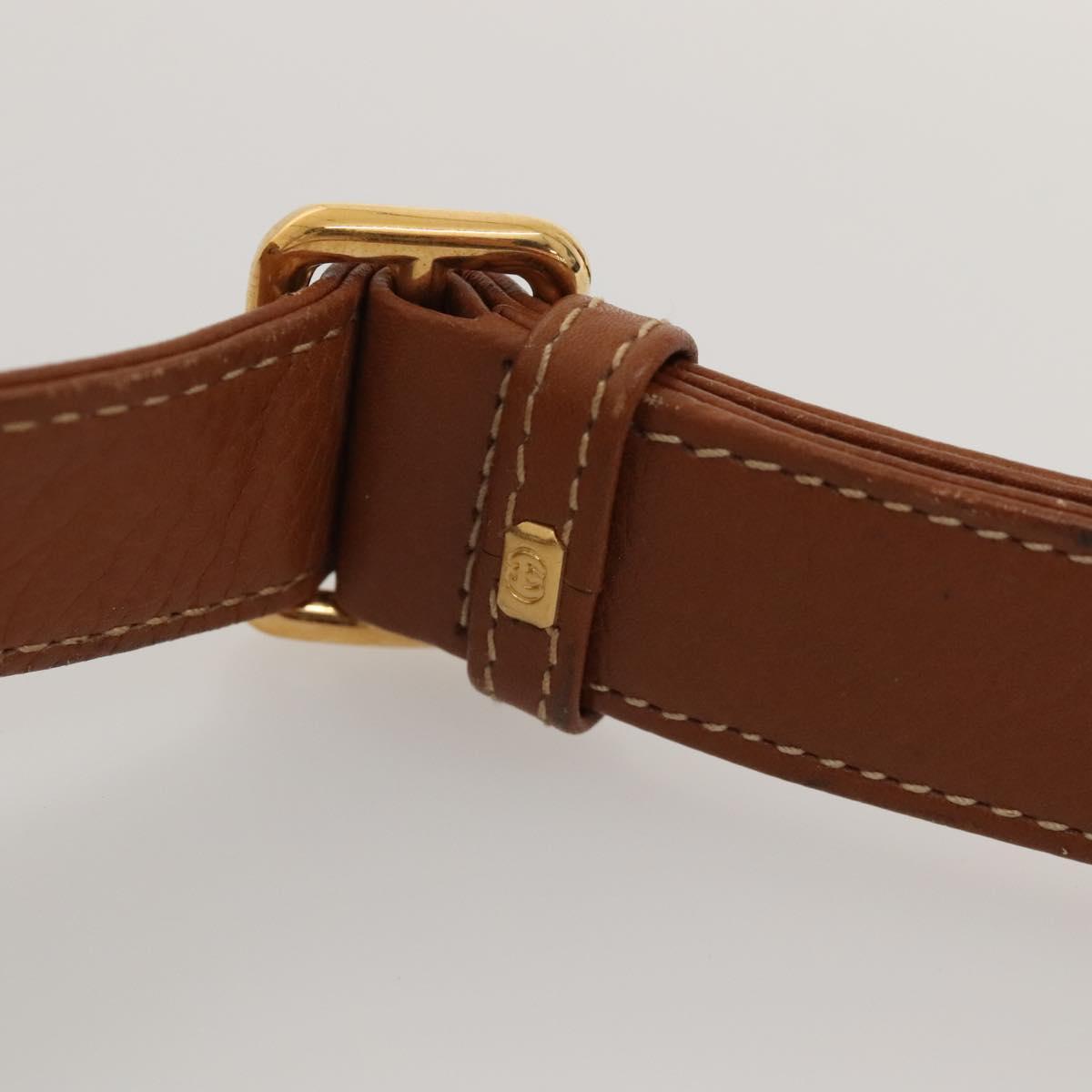 GUCCI Shoulder Bag Leather Brown Gold 001 48 0812 Auth ep8497