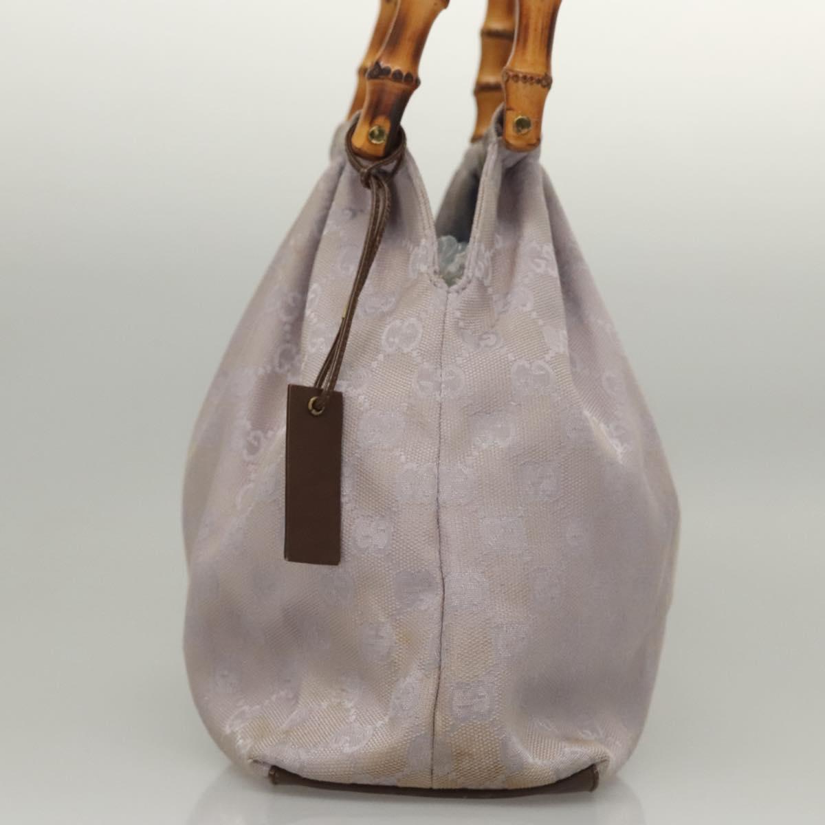 GUCCI GG Canvas Hand Bag Purple Gold 92708 Auth ep8499