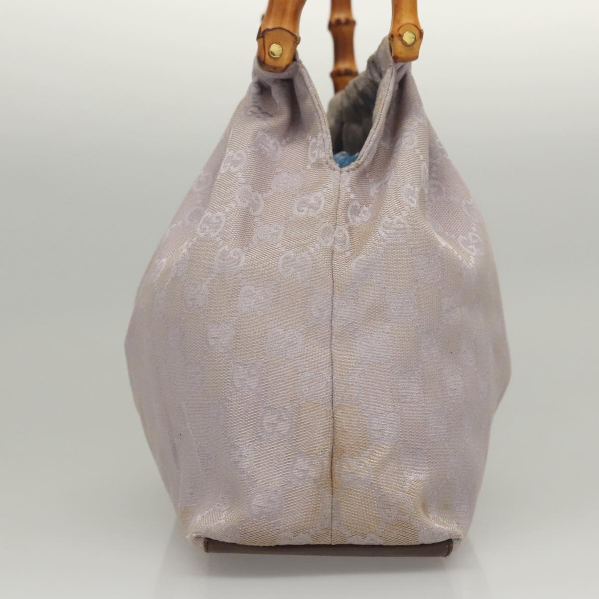 GUCCI GG Canvas Hand Bag Purple Gold 92708 Auth ep8499