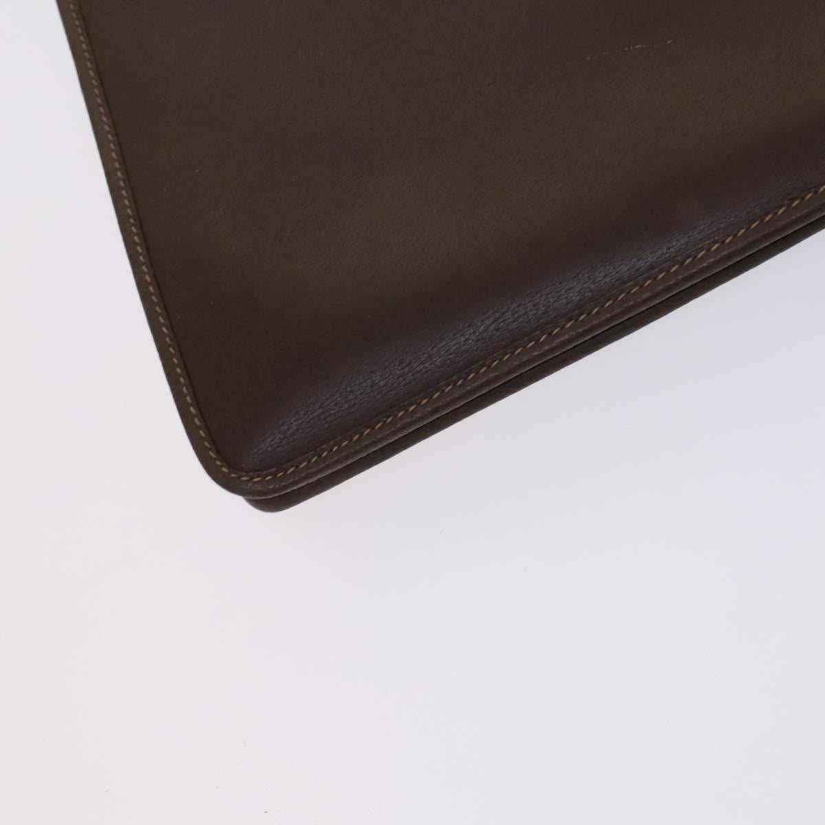 GUCCI Business Bag Leather 2way Brown Auth ep8518
