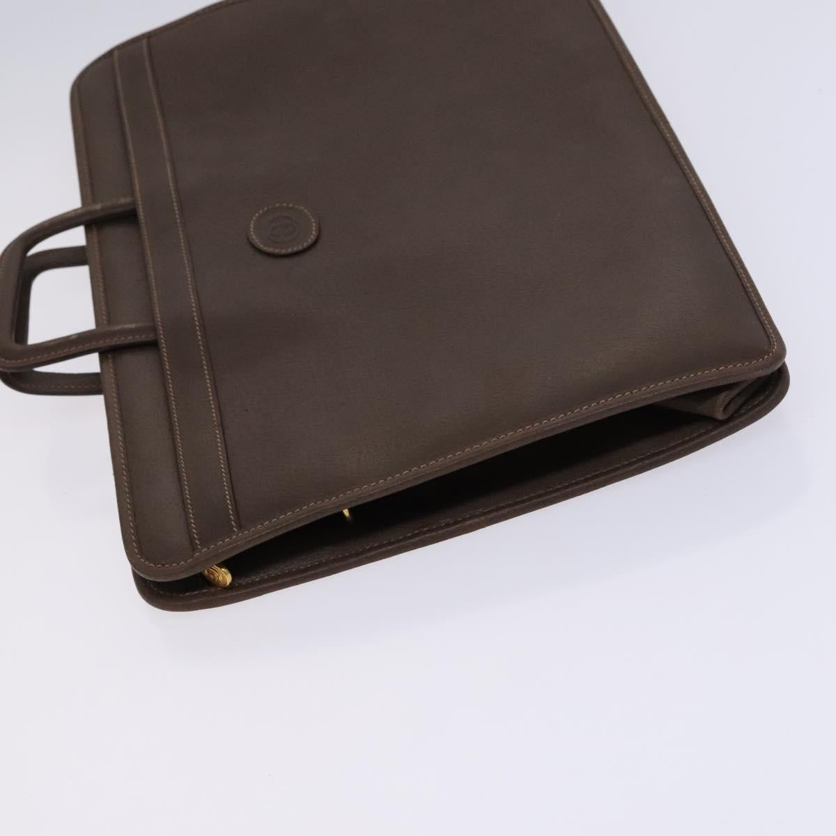GUCCI Business Bag Leather 2way Brown Auth ep8518
