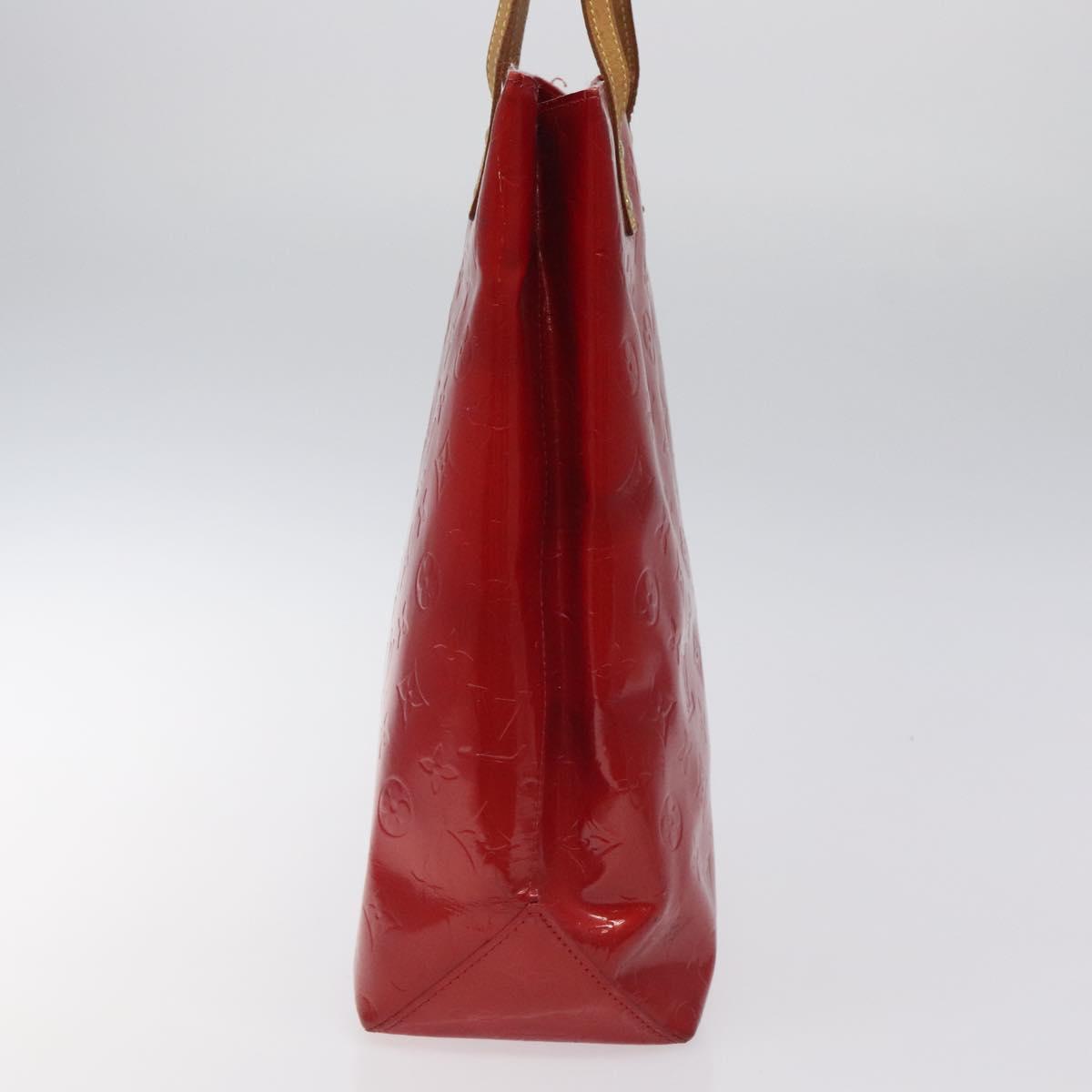 LOUIS VUITTON Monogram Vernis Reade MM Hand Bag Red Rouge M91086 LV Auth ep8521