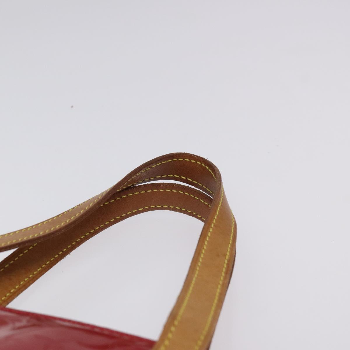 LOUIS VUITTON Monogram Vernis Reade MM Hand Bag Red Rouge M91086 LV Auth ep8521