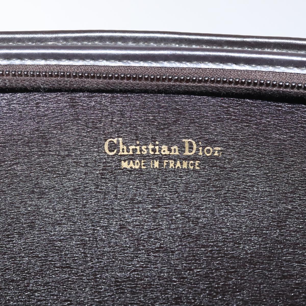 Christian Dior Trotter Canvas Shoulder Bag Brown Gold Auth ep8530