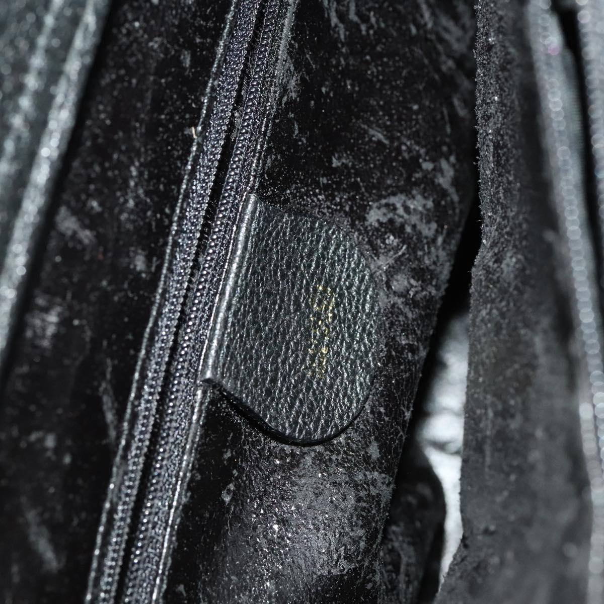 GUCCI Bamboo Hand Bag Suede Black Gold 02 123 0260 Auth ep8532