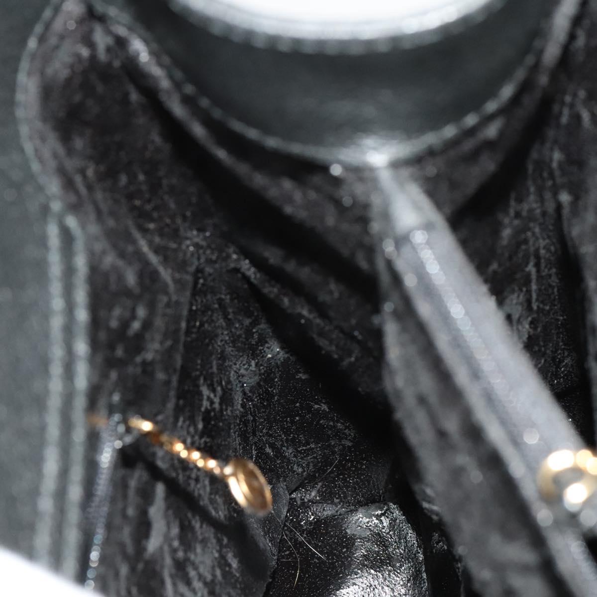 GUCCI Bamboo Hand Bag Suede Black Gold 02 123 0260 Auth ep8532