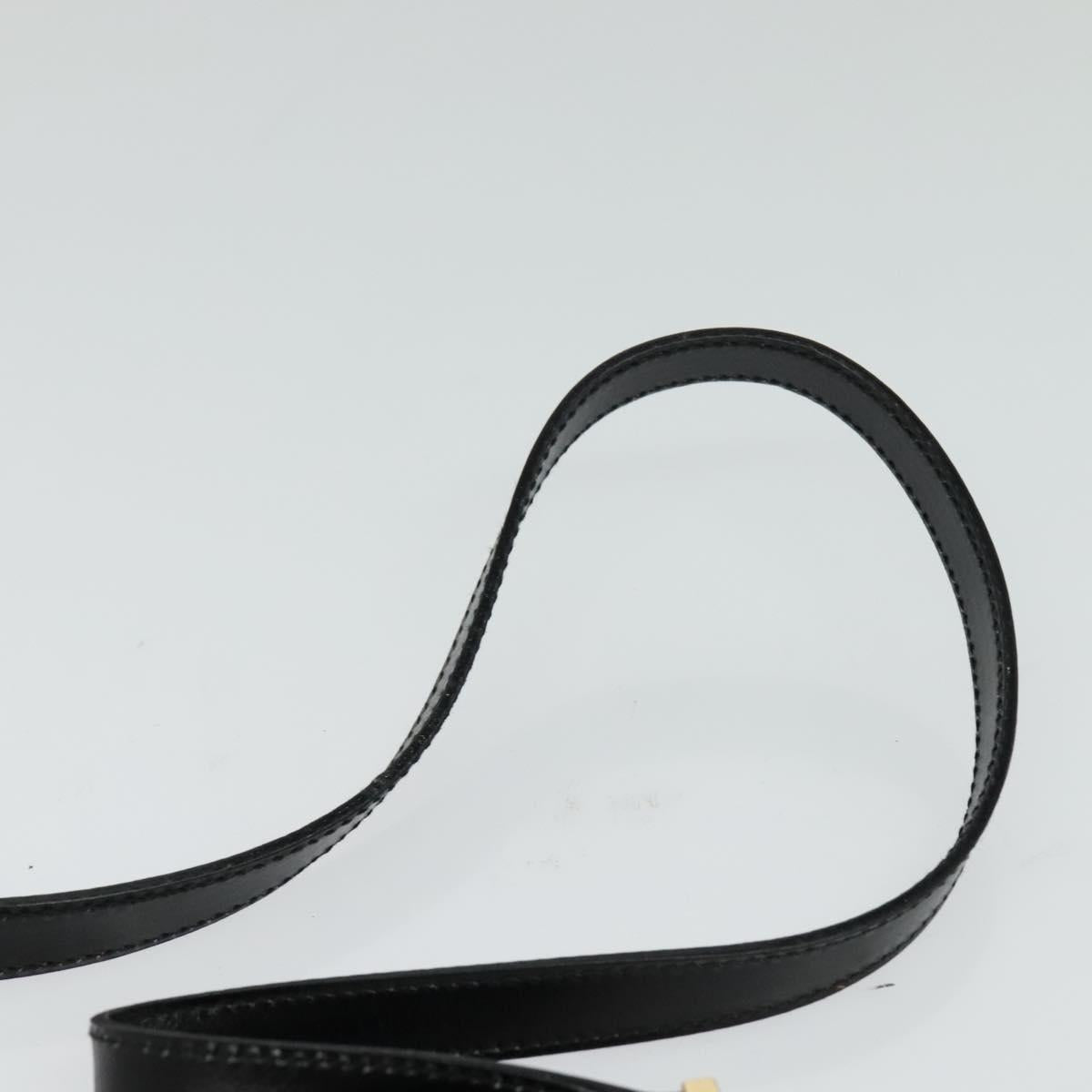 GUCCI Shoulder Bag Leather Black Gold 004 1781 0625 Auth ep8534