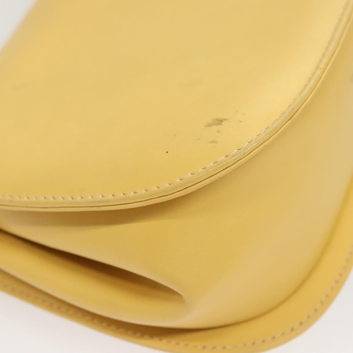 GUCCI Bamboo Chain Shoulder Bag Leather Yellow 001 115 1497 Auth ep8600