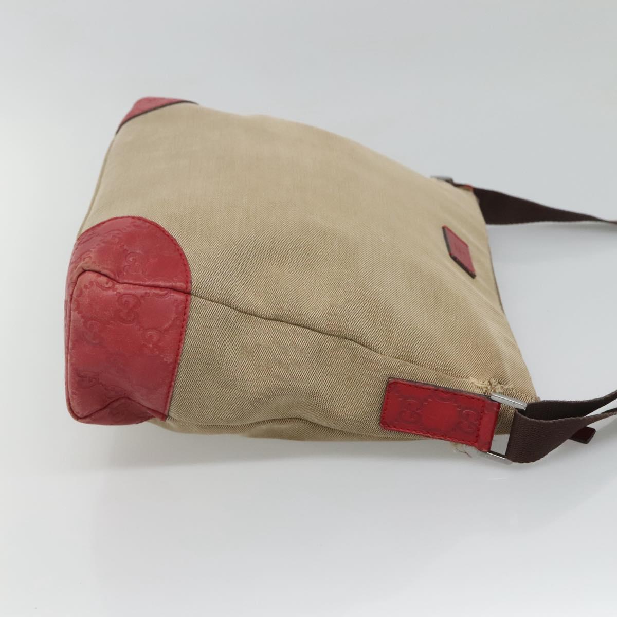 GUCCI Guccissima Shoulder Bag Canvas Beige 257301 Auth ep8622