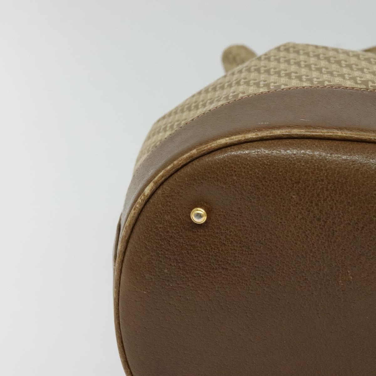 GUCCI Shoulder Bag Canvas Beige Gold Auth ep8623