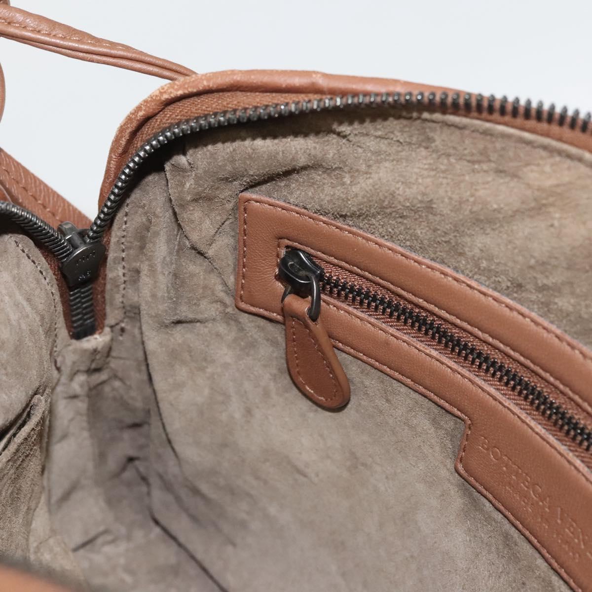 BOTTEGA VENETA INTRECCIATO Shoulder Bag Leather Brown Auth ep8637V