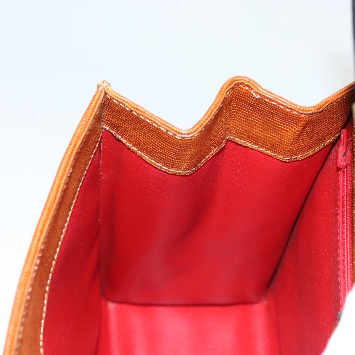 CELINE Hand Bag Leather Brown Gold Auth ep8641