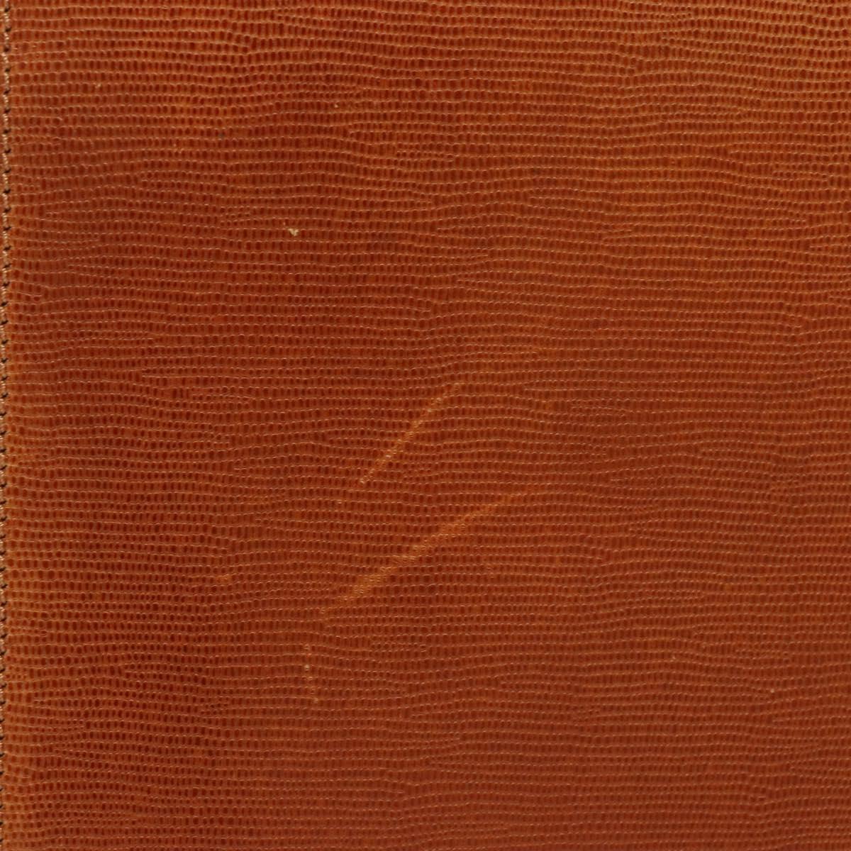 CELINE Hand Bag Leather Brown Gold Auth ep8641