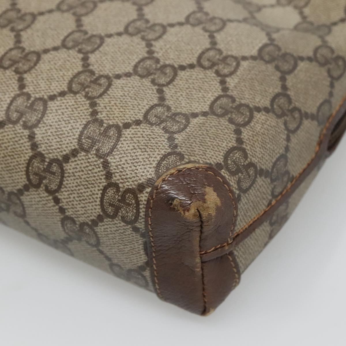 GUCCI GG Supreme Shoulder Bag PVC Leather Beige Gold 007 115 4916 Auth ep8663