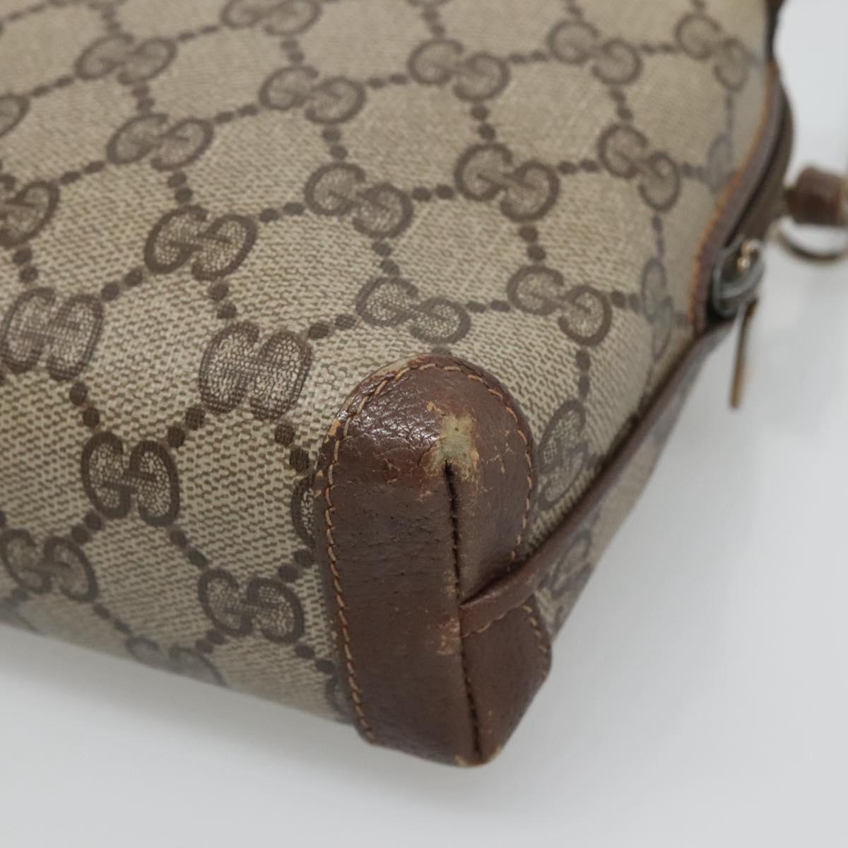 GUCCI GG Supreme Shoulder Bag PVC Leather Beige Gold 007 115 4916 Auth ep8663