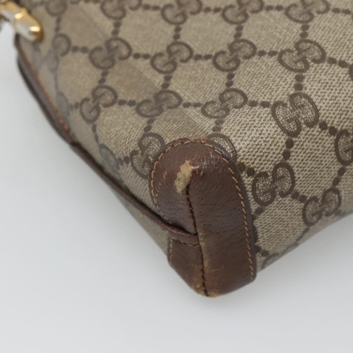 GUCCI GG Supreme Shoulder Bag PVC Leather Beige Gold 007 115 4916 Auth ep8663