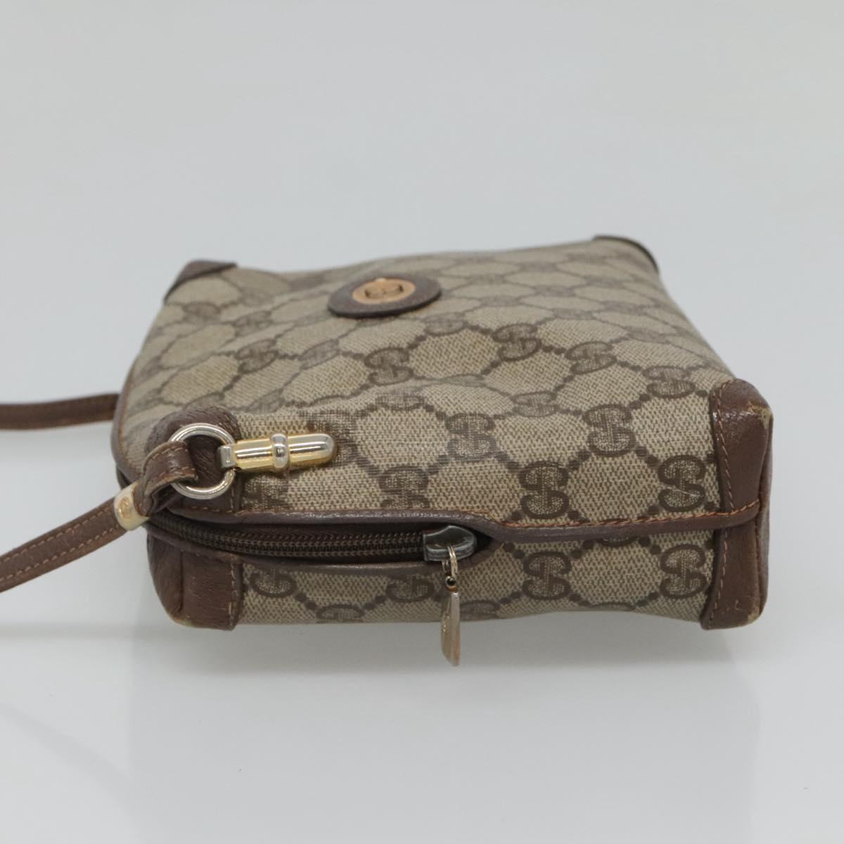 GUCCI GG Supreme Shoulder Bag PVC Leather Beige Gold 007 115 4916 Auth ep8663