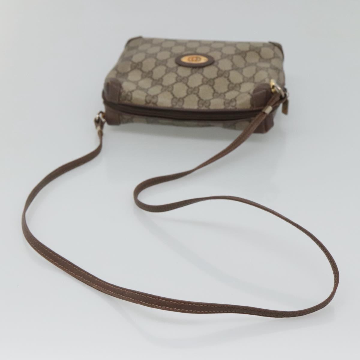 GUCCI GG Supreme Shoulder Bag PVC Leather Beige Gold 007 115 4916 Auth ep8663