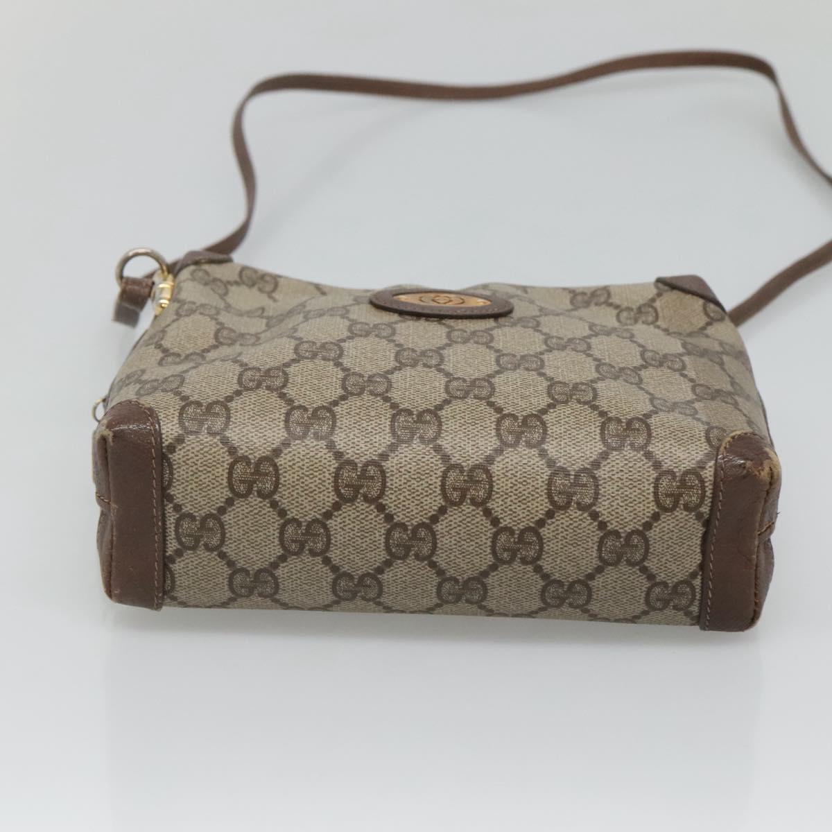 GUCCI GG Supreme Shoulder Bag PVC Leather Beige Gold 007 115 4916 Auth ep8663