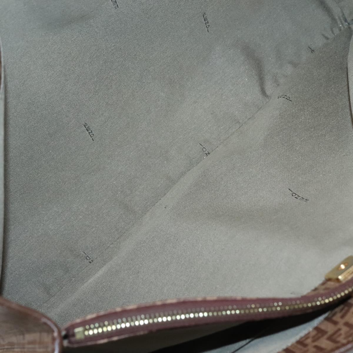 FENDI Zucchino Canvas Tote Bag Beige Gold Auth ep8686