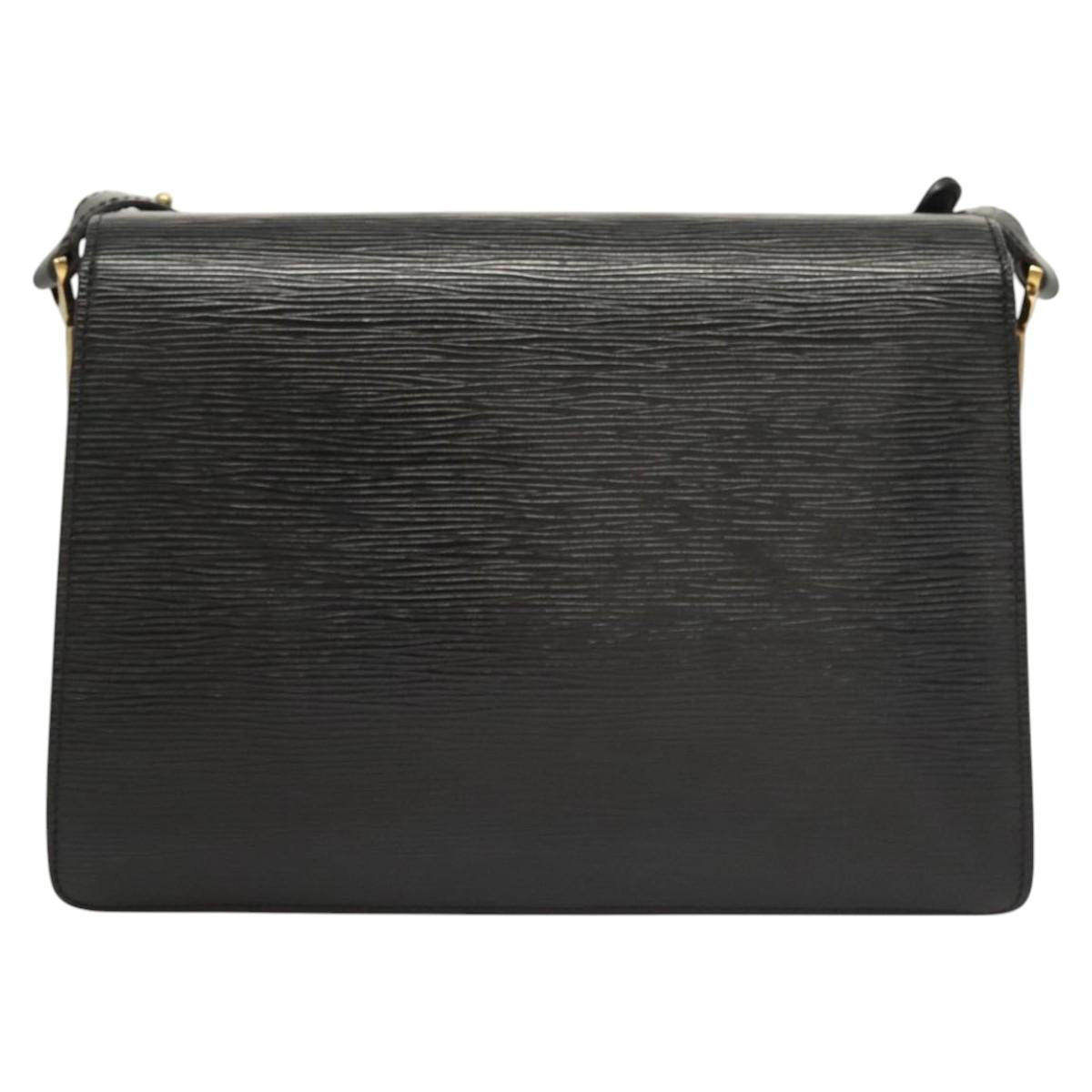 LOUIS VUITTON Epi Bicolor Free Run Shoulder Bag Black Blue M52415 LV Auth ep8692