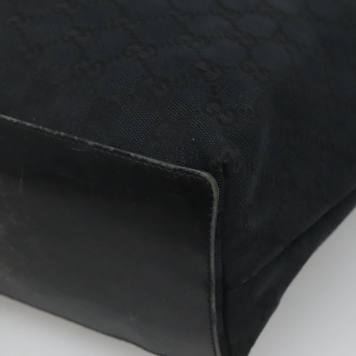 GUCCI GG Canvas Tote Bag Black Gold 002 1098 3444 Auth ep8698