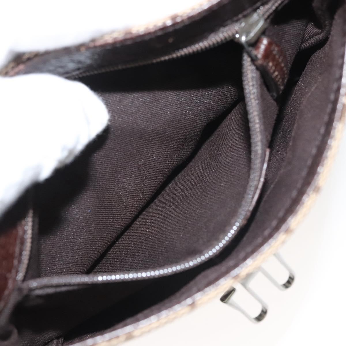 GUCCI GG Canvas Waist bag Beige Silver 131236 Auth ep8703