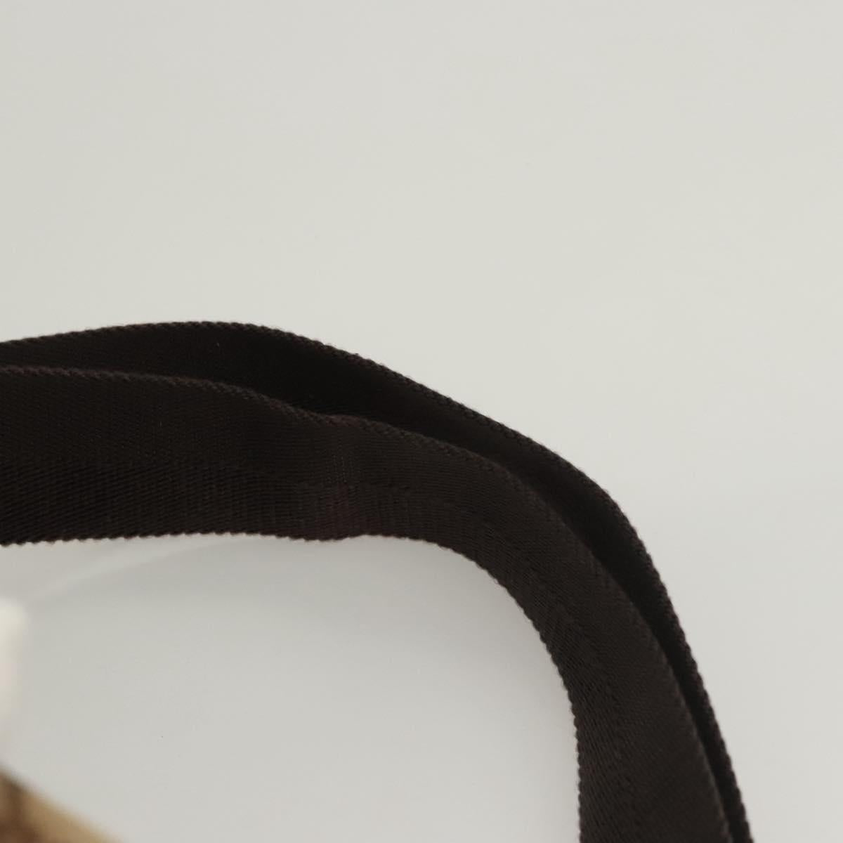 GUCCI GG Canvas Waist bag Beige Silver 131236 Auth ep8703
