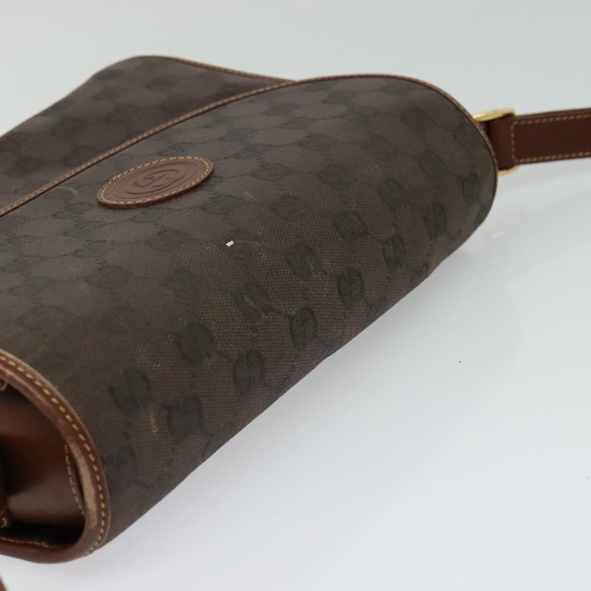 GUCCI GG Canvas Shoulder Bag Brown Gold 001 14 0712 Auth ep8705
