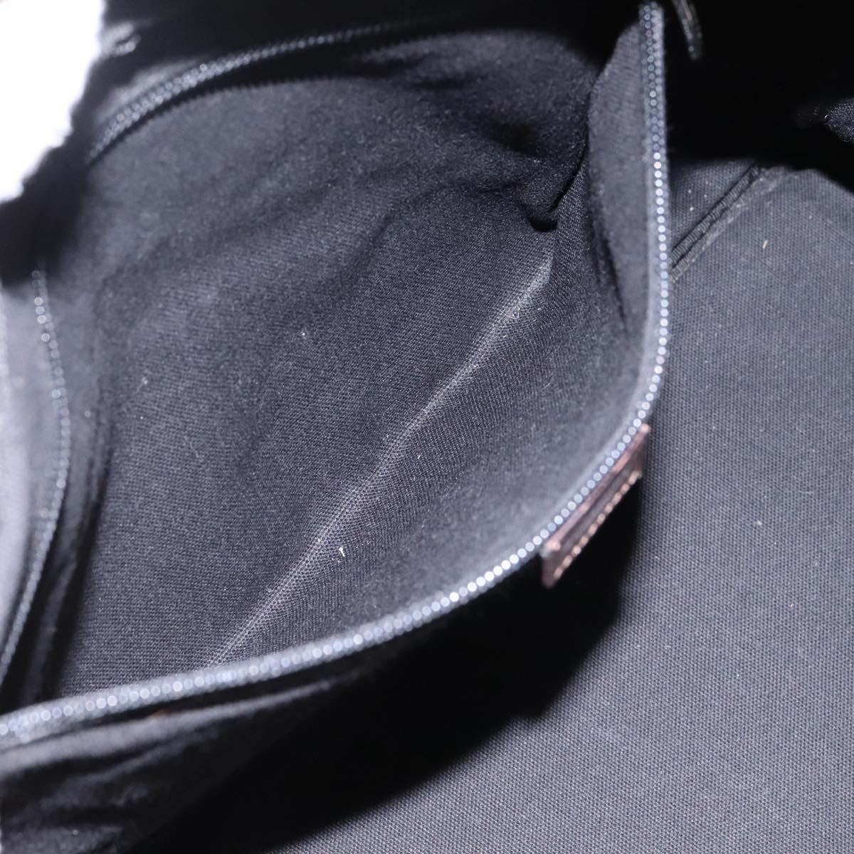 BURBERRY Nova Check Boston Bag PVC Leather Brown Silver Auth ep8729