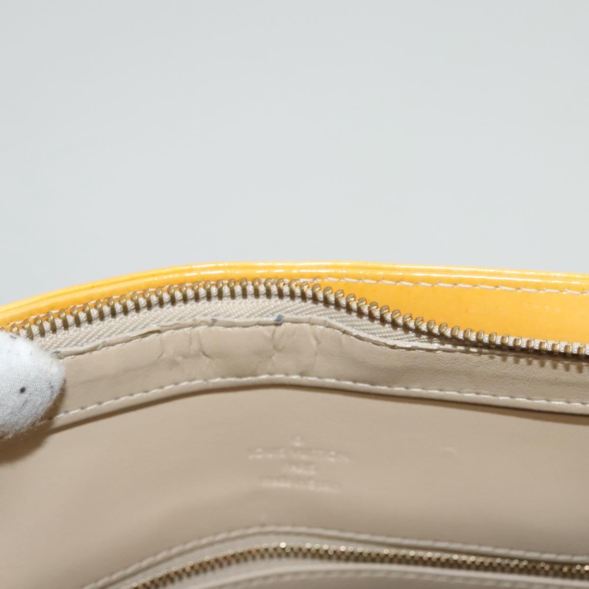 LOUIS VUITTON Monogram Vernis Houston Hand Bag Beige M91004 LV Auth ep8736