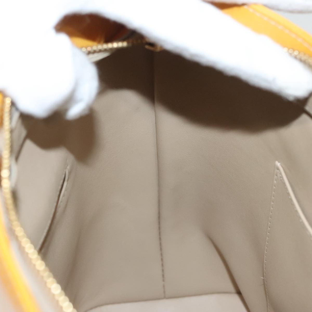 LOUIS VUITTON Monogram Vernis Houston Hand Bag Beige M91004 LV Auth ep8736