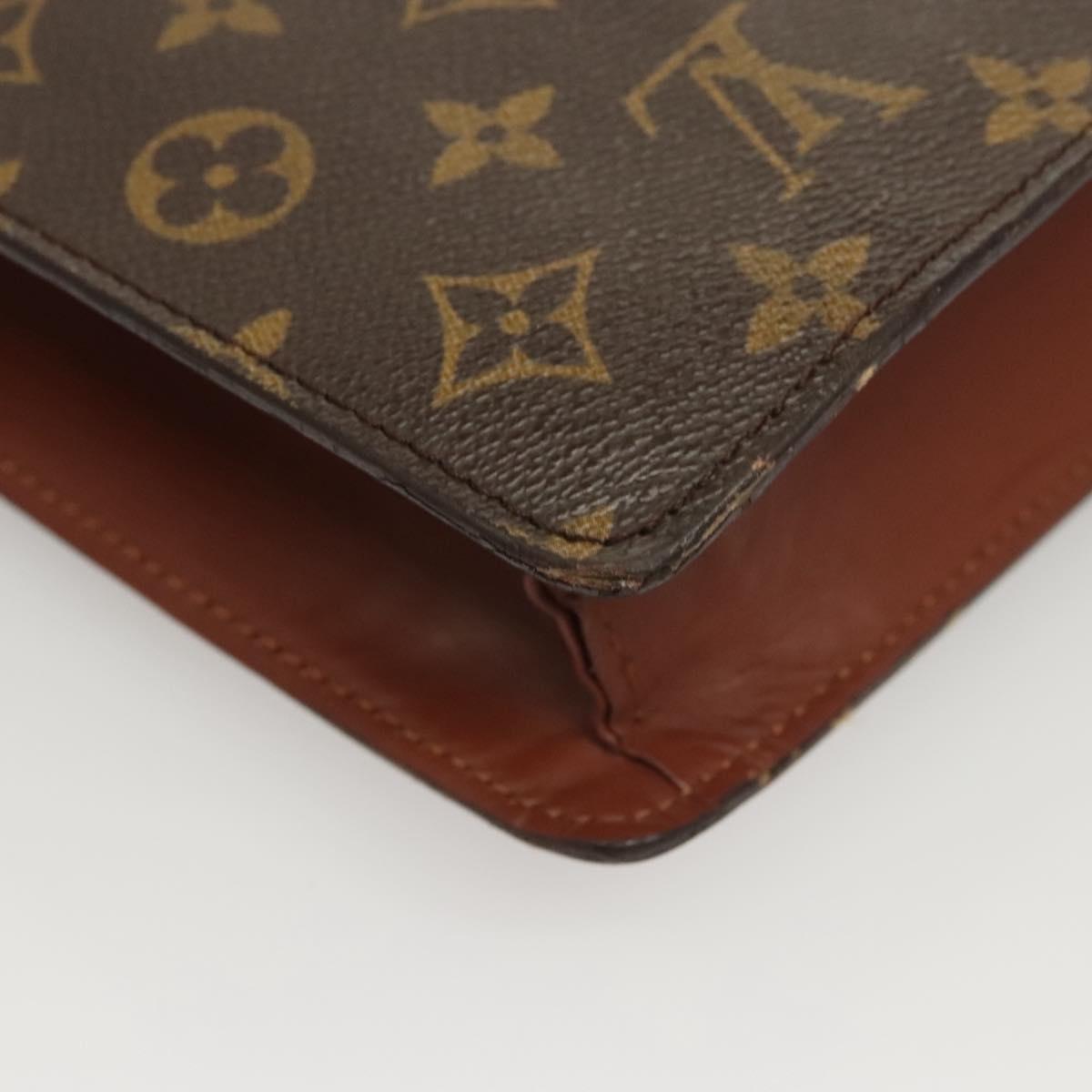 LOUIS VUITTON Monogram Porte Documents Bandouliere Bag M53338 Auth ep8745