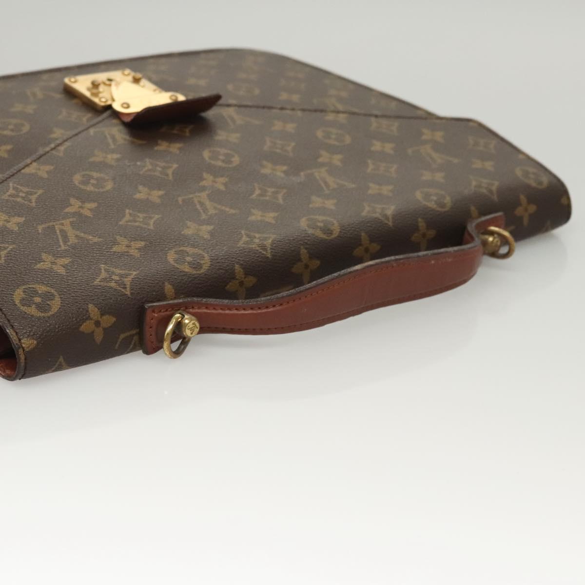LOUIS VUITTON Monogram Porte Documents Bandouliere Bag M53338 Auth ep8745