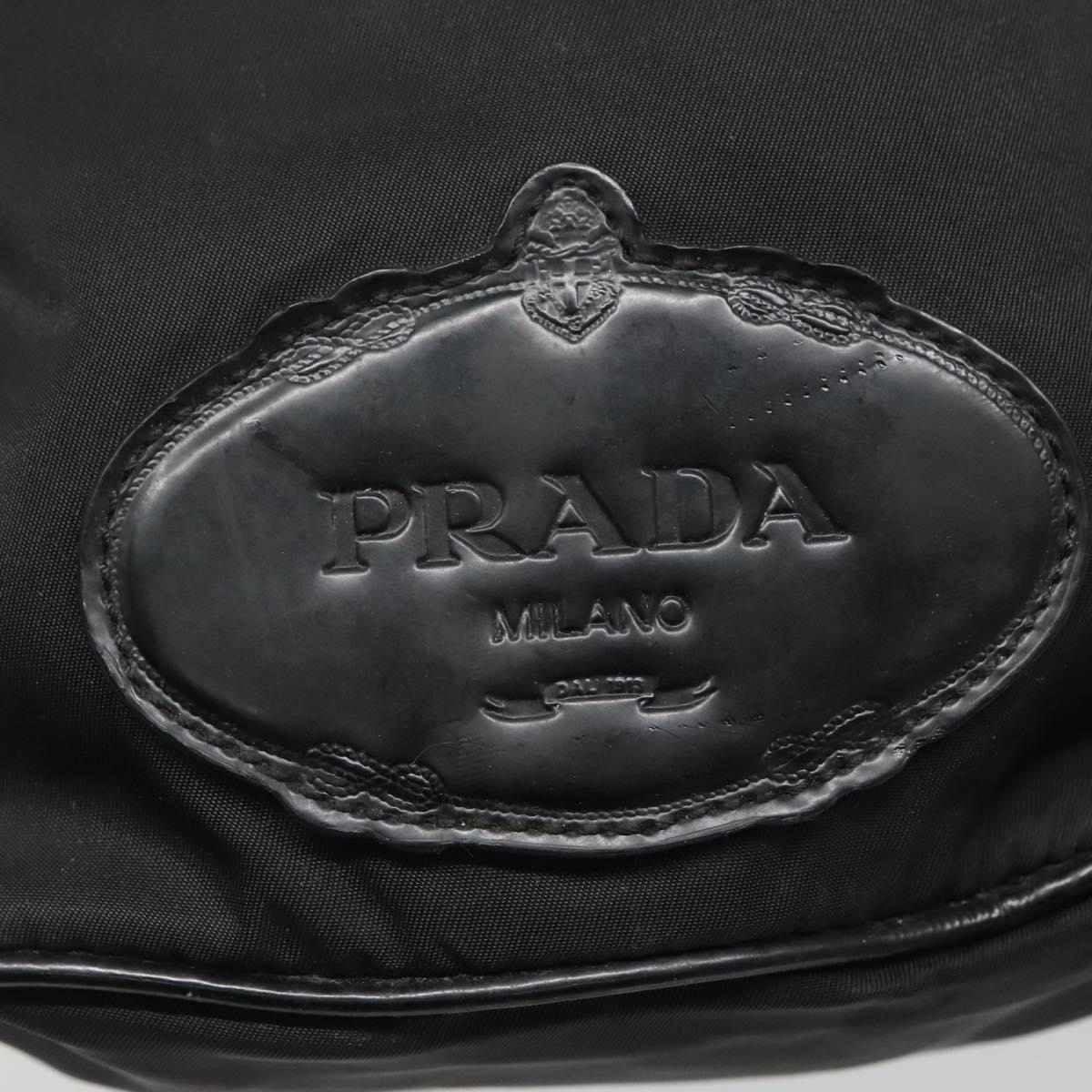 PRADA Hand Pouch Nylon Black Auth ep8754