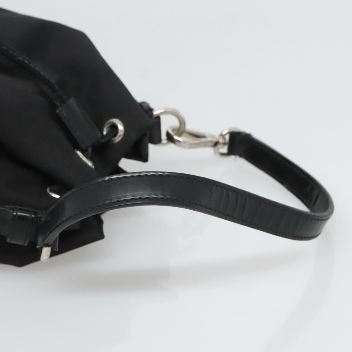 PRADA Hand Pouch Nylon Black Auth ep8754
