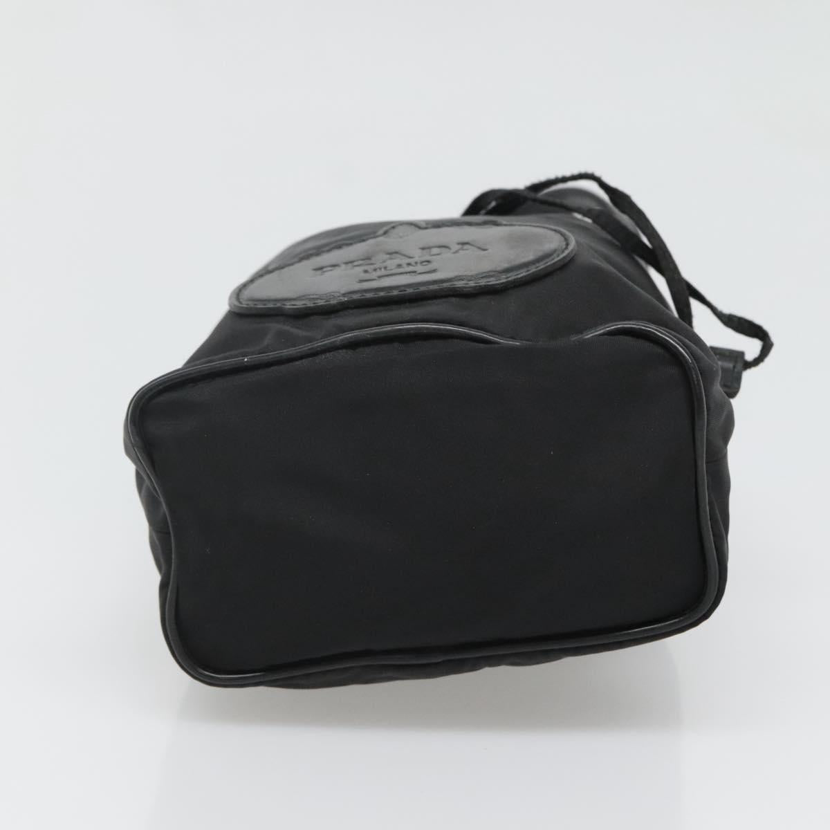 PRADA Hand Pouch Nylon Black Auth ep8754