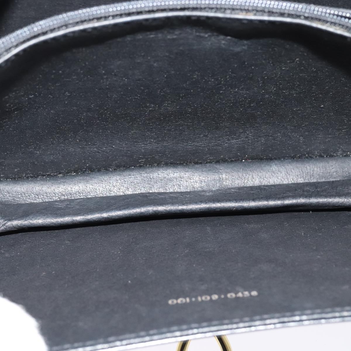 GUCCI Shoulder Bag Leather Black Gold 001 109 0436 Auth ep8756