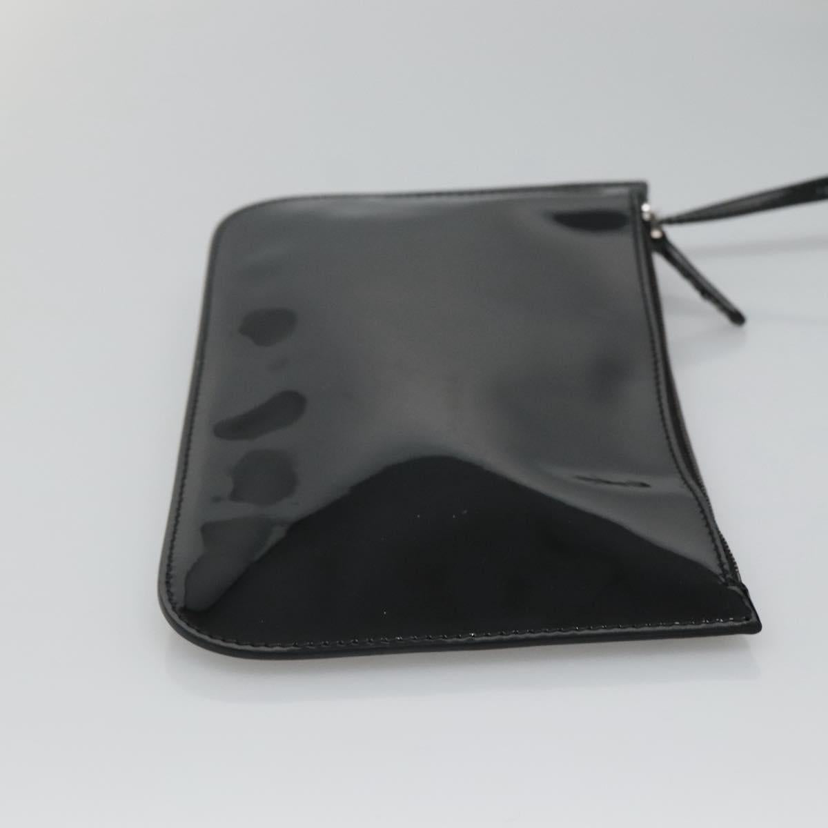 GUCCI Soho Hand Bag Enamel Black 282309 Auth ep8760