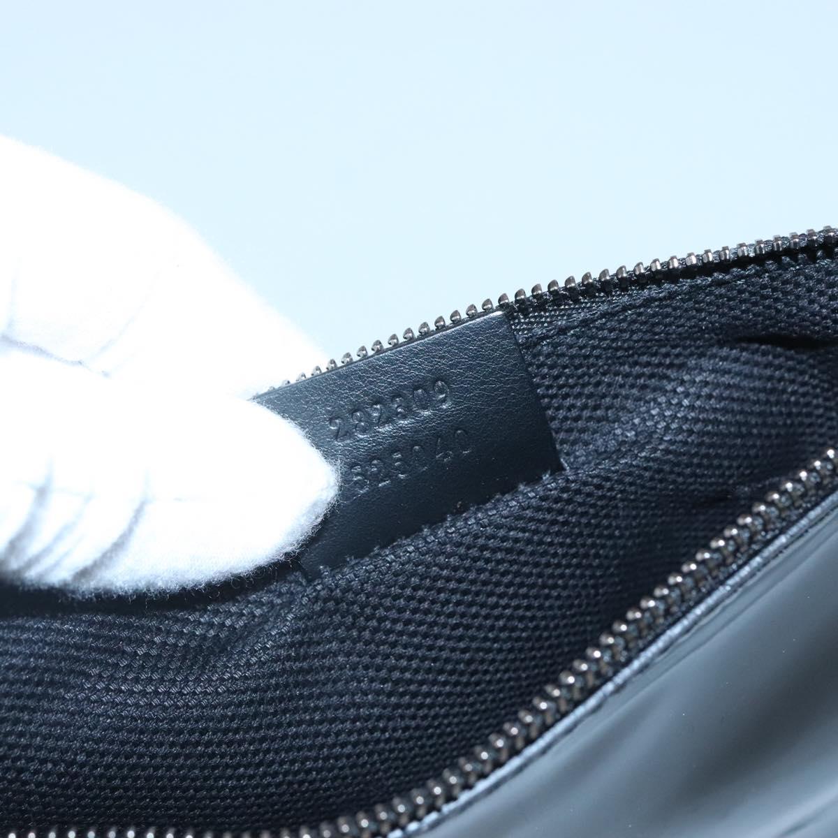 GUCCI Soho Hand Bag Enamel Black 282309 Auth ep8760
