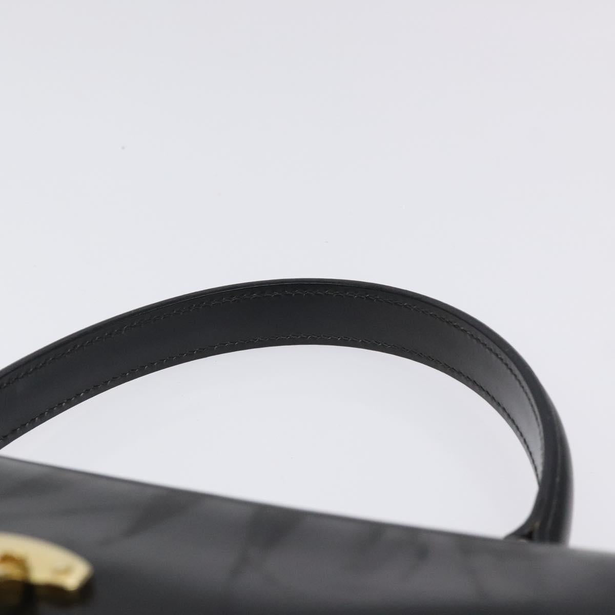 GUCCI Hand Bag Leather Gold Black 000 26 0258 Auth ep8780