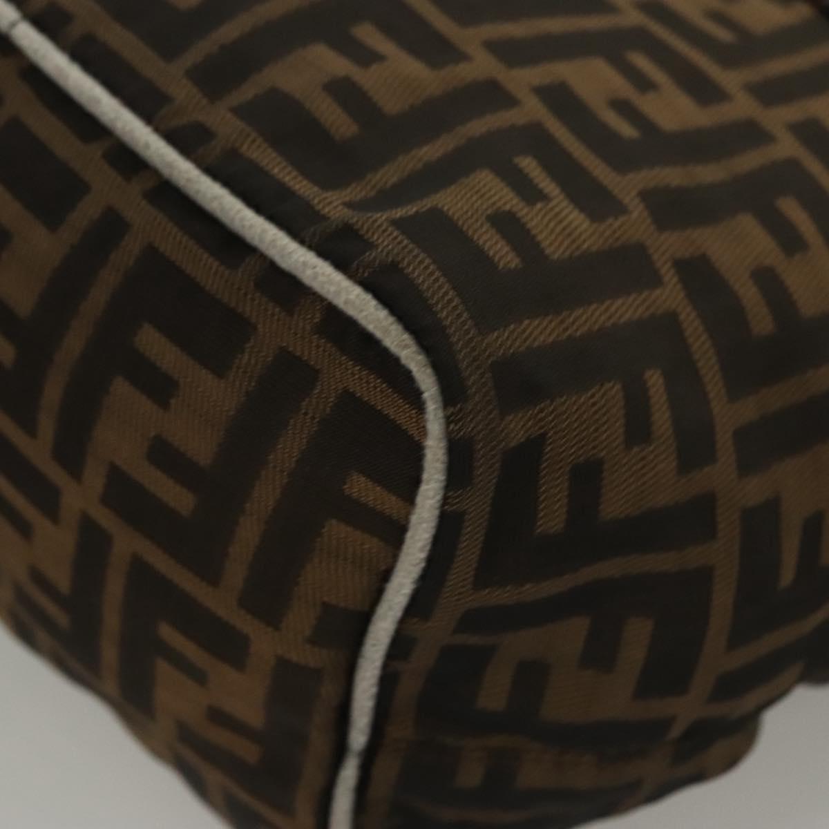 FENDI Zucca Canvas Hand Bag Black Brown Auth ep8782