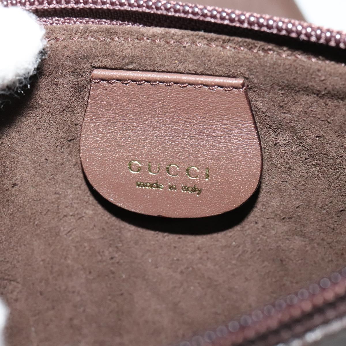 GUCCI Bamboo Shoulder Bag Leather Brown Gold 001 1553 1880 Auth ep8788