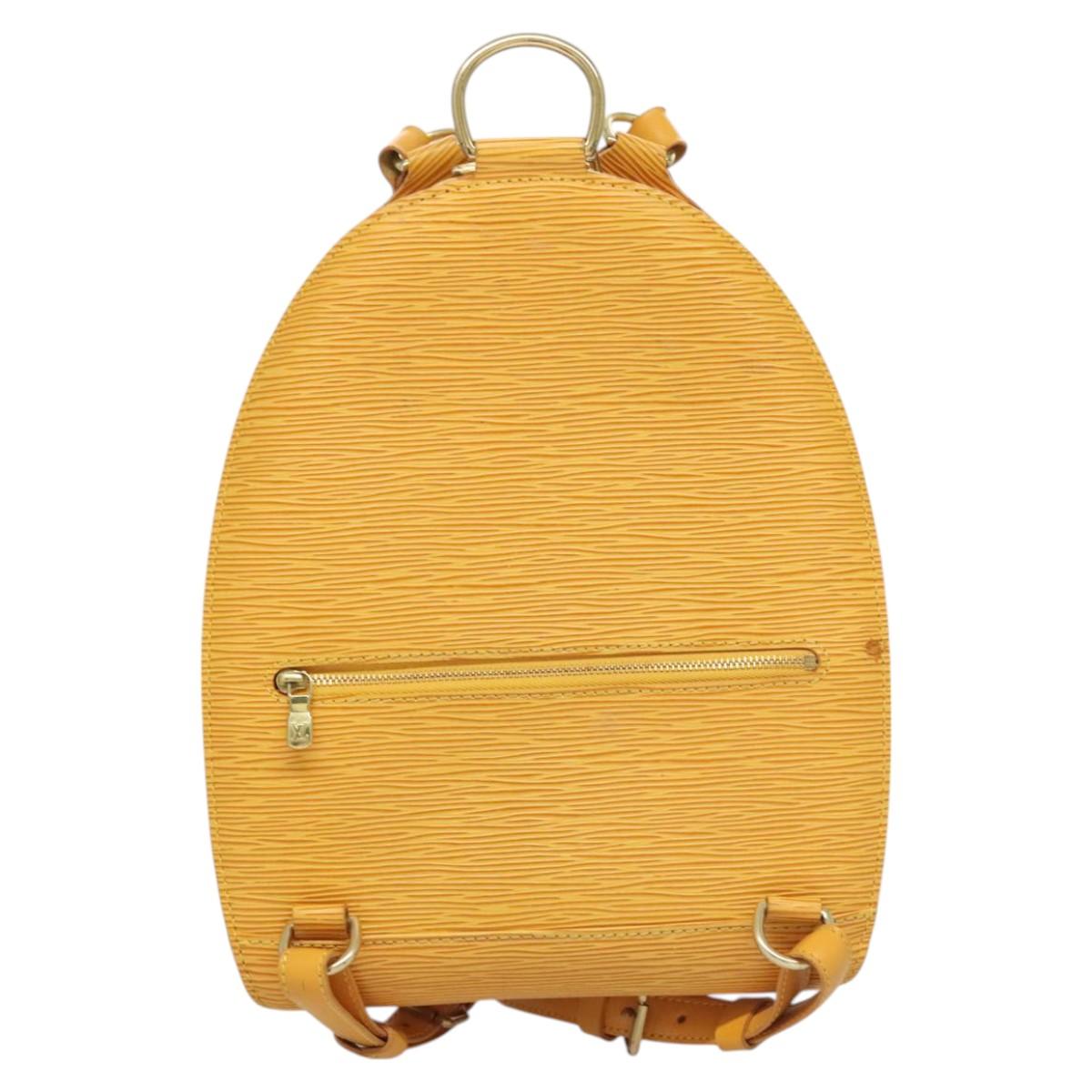 LOUIS VUITTON Epi Mabillon Backpack Yellow M52239 LV Auth ep8801