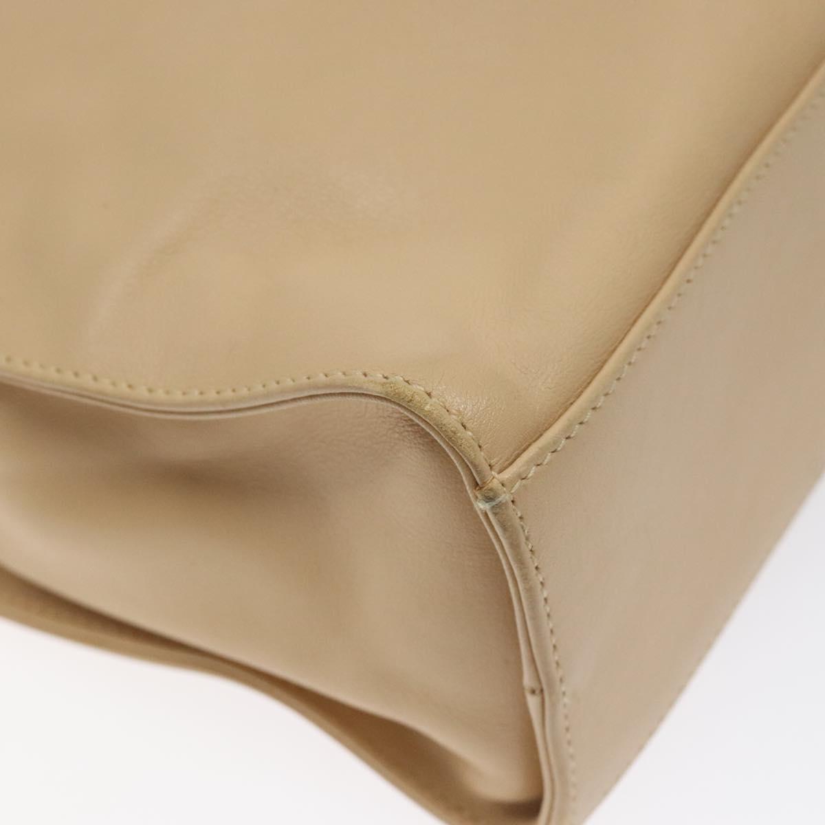 GUCCI Jackie Shoulder Bag Leather Beige Gold 001 3355 Auth ep8818