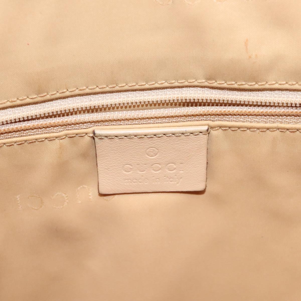 GUCCI Jackie Shoulder Bag Leather Beige Gold 001 3355 Auth ep8818