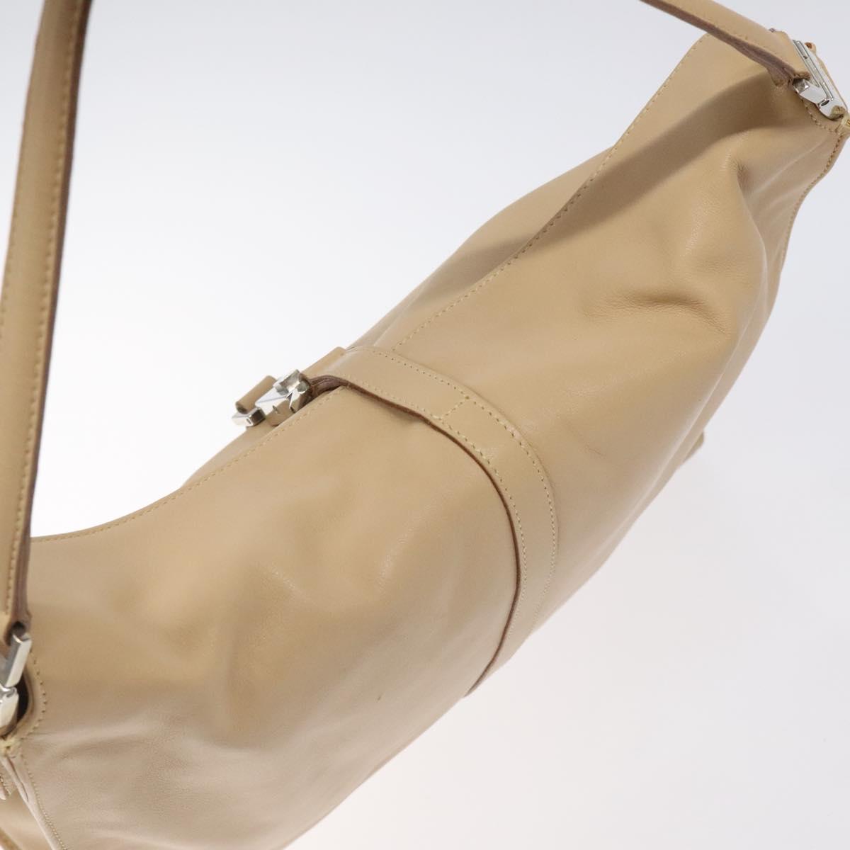 GUCCI Jackie Shoulder Bag Leather Beige Gold 001 3355 Auth ep8818