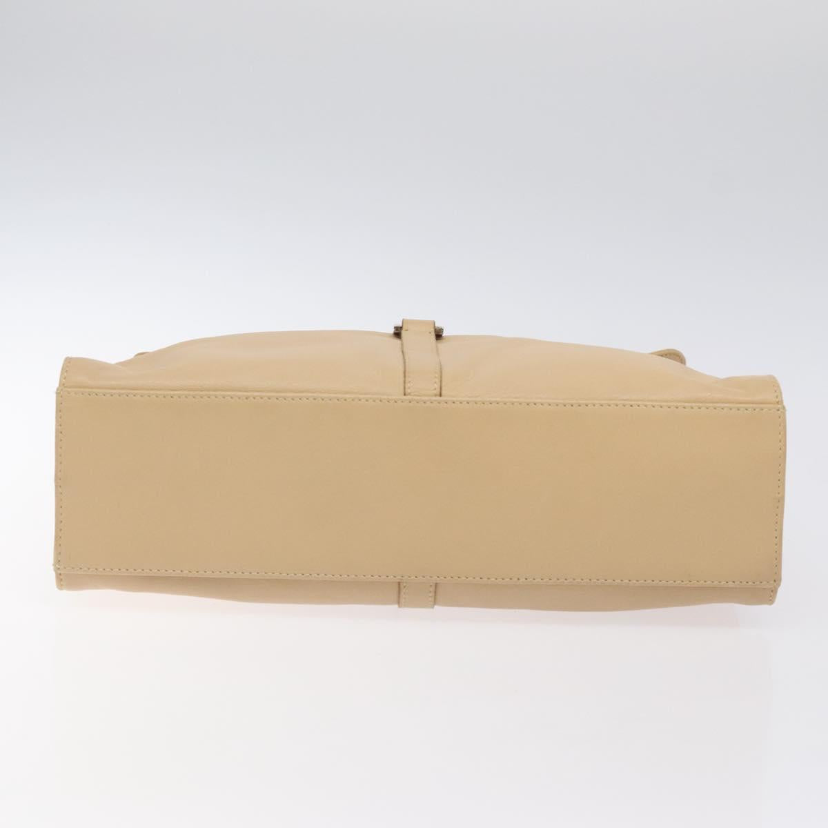 GUCCI Jackie Shoulder Bag Leather Beige Gold 001 3355 Auth ep8818