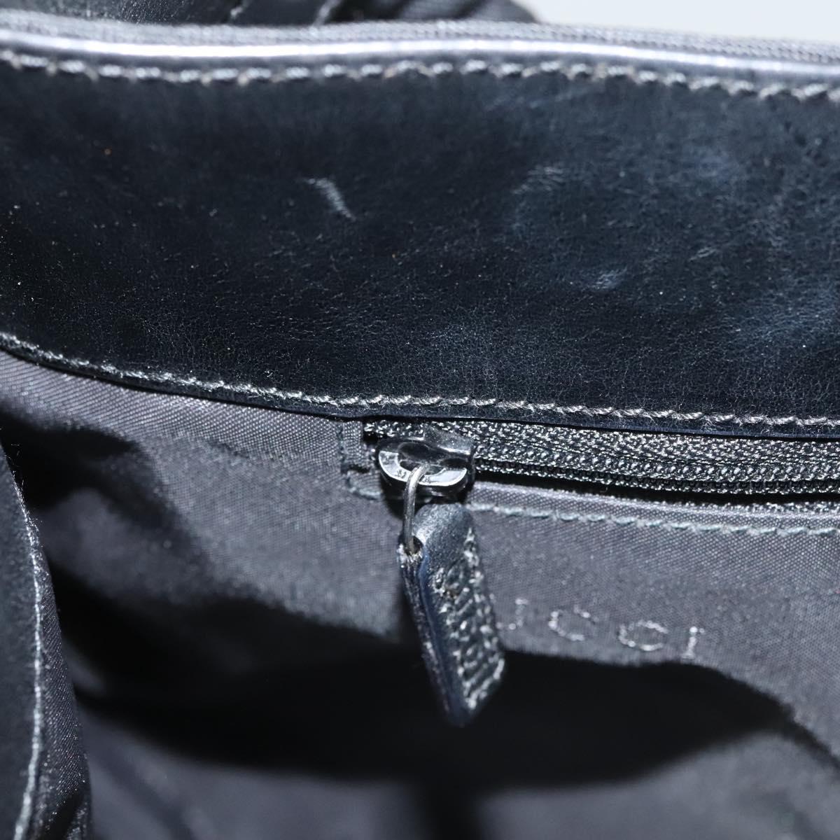GUCCI Shoulder Bag Nylon Black Silver 001 3193 2853 Auth ep8821
