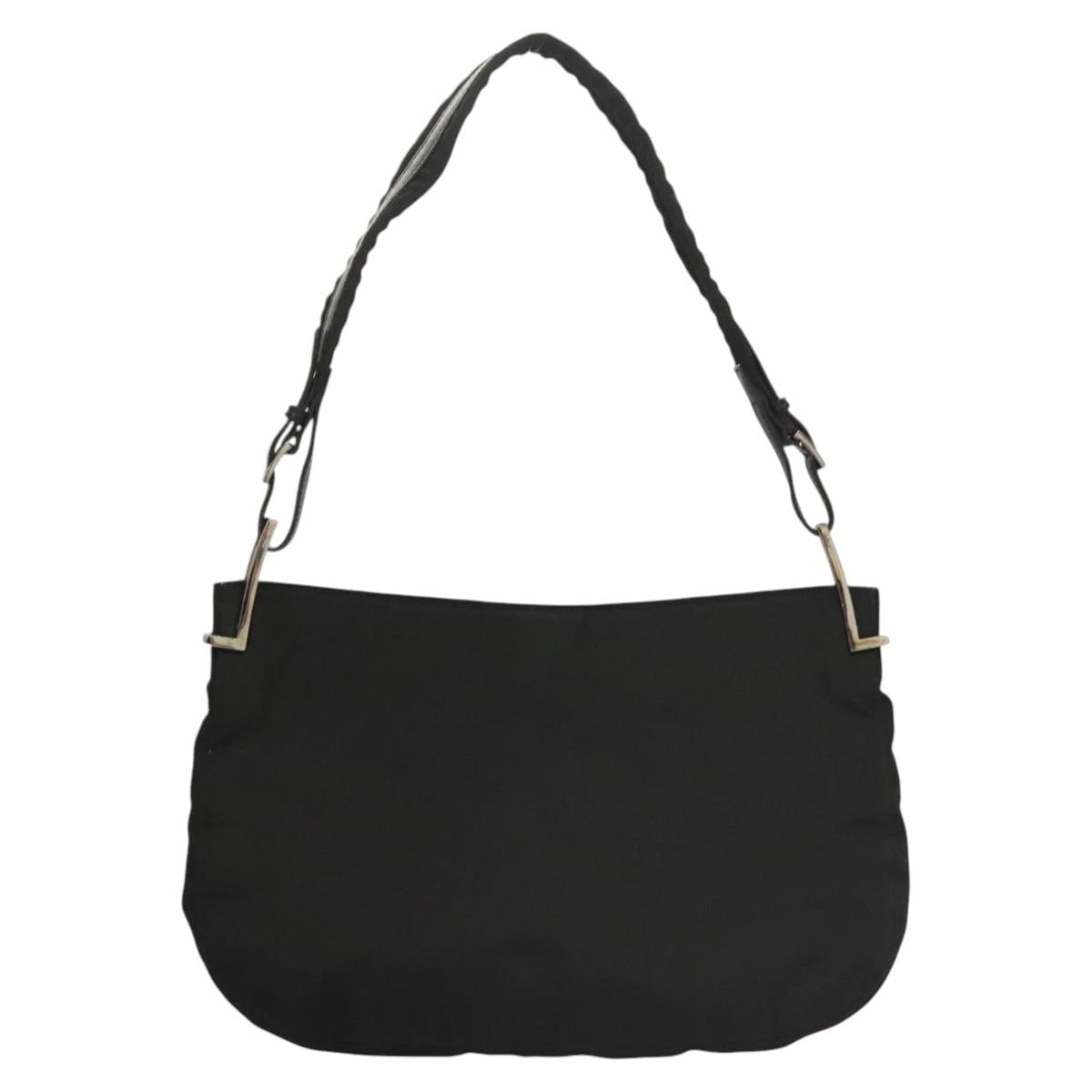 GUCCI Shoulder Bag Nylon Black Silver 001 3193 2853 Auth ep8821